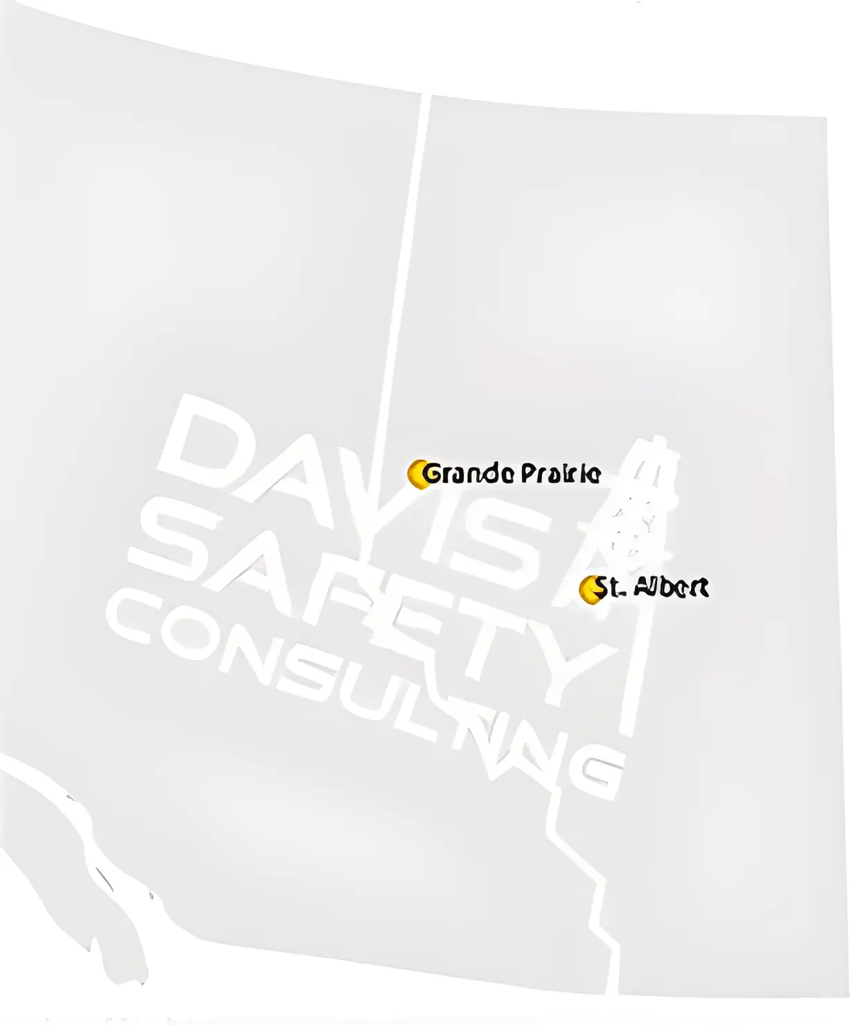 Map showing locations